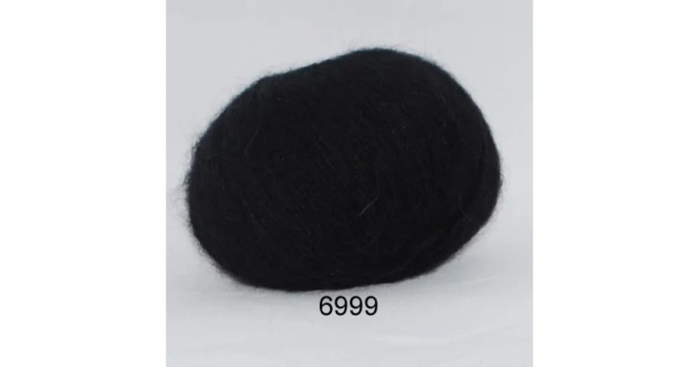 Hjerte Light mohair wool 6999 svart Erbjudandepris