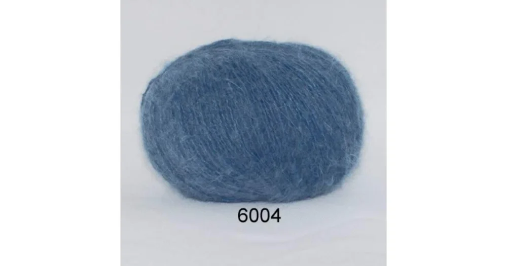 Kampanj Hjerte Light mohair wool 6004 blå