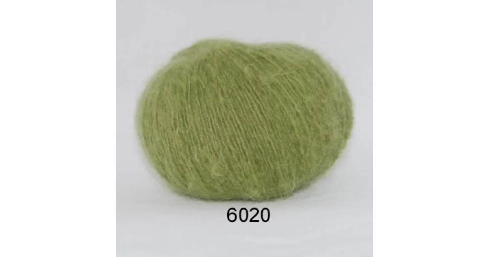 Hjerte Light mohair wool 6020 grön Kampanj
