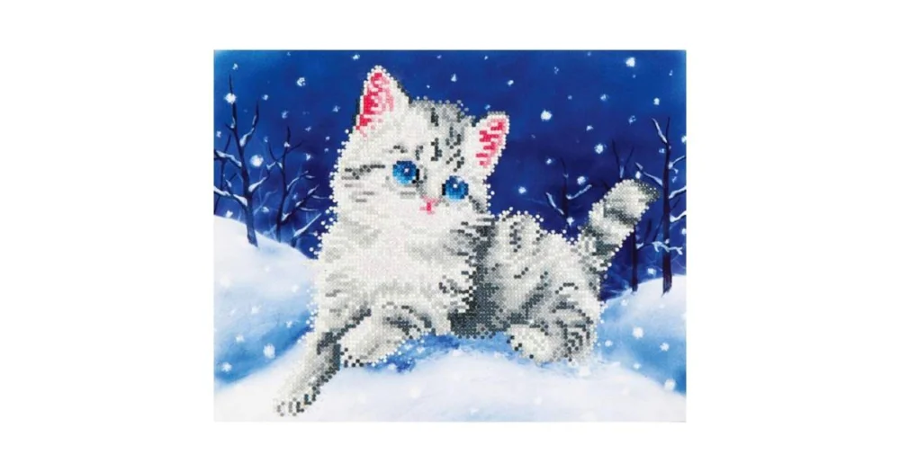Utförsäljning Diamond Dotz DD5.006 KITTEN IN THE SNOW