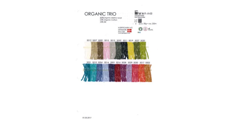 Handla nu Organic Trio färgkarta
