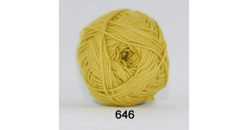 Cotton 165 (8/4) färg 646 solgul Snabb leverans