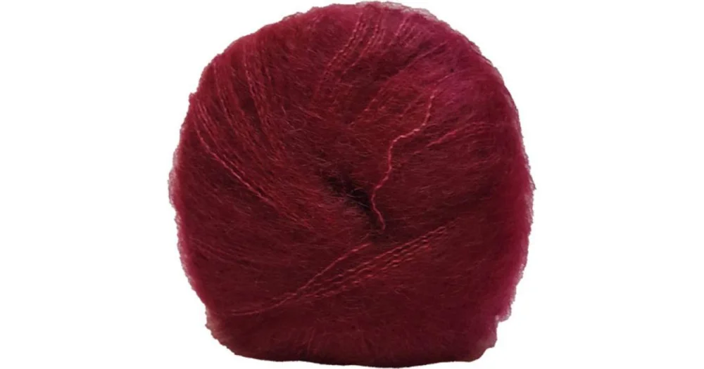 Silk Kid Mohair 2252 vinröd Sänkt pris