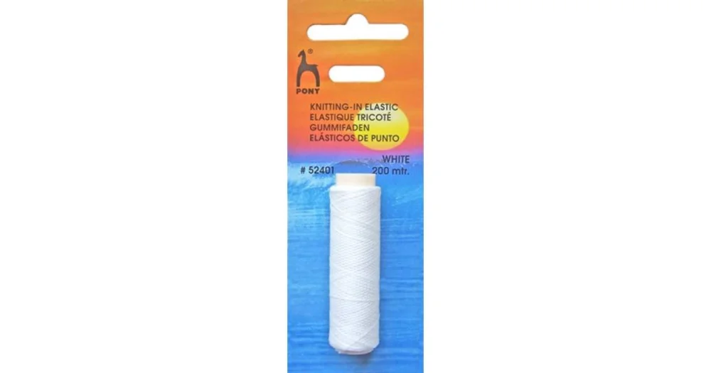 Elastisk sticktråd 200m vit Rabatter