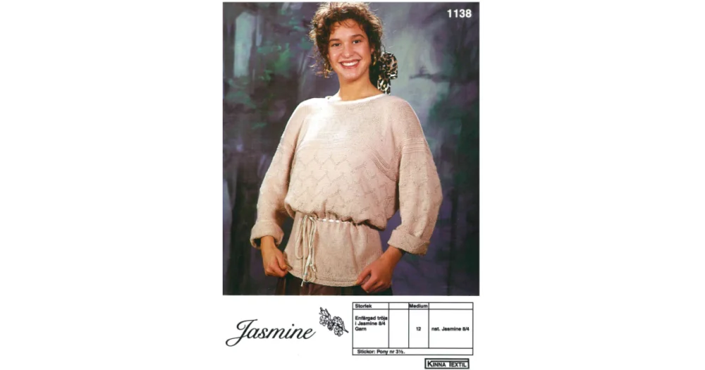 1138 mönster tröja i Jasmine Outlet