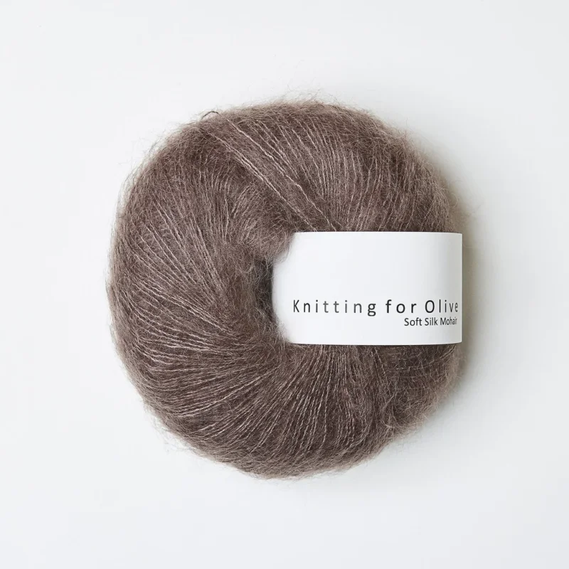 Plum Clay / Blomme-Ler - Soft Silk Mohair Snabb frakt