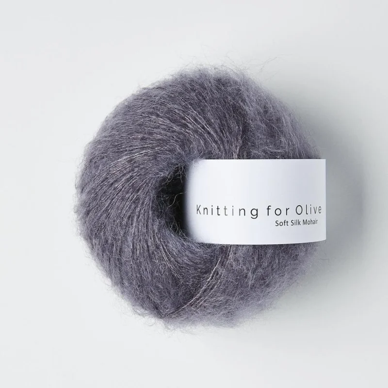 Populärt val Dusty Violet / Støvet Viol - Soft Silk Mohair