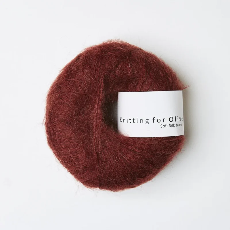 Köp nu Claret / Vinrød - Soft Silk Mohair