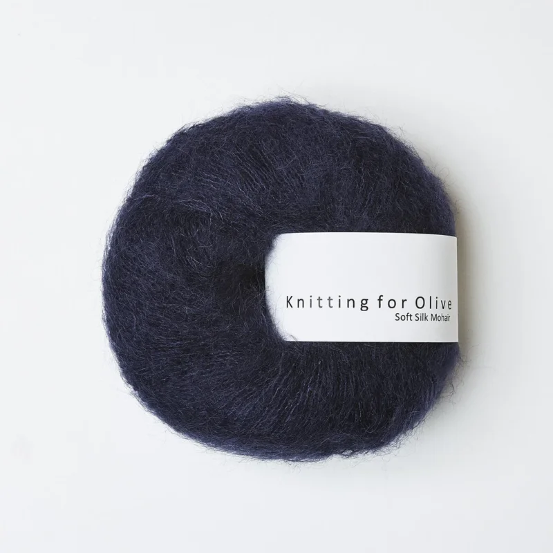 Navy Blue/ Marine Blå - Soft Silk Mohair Handla nu
