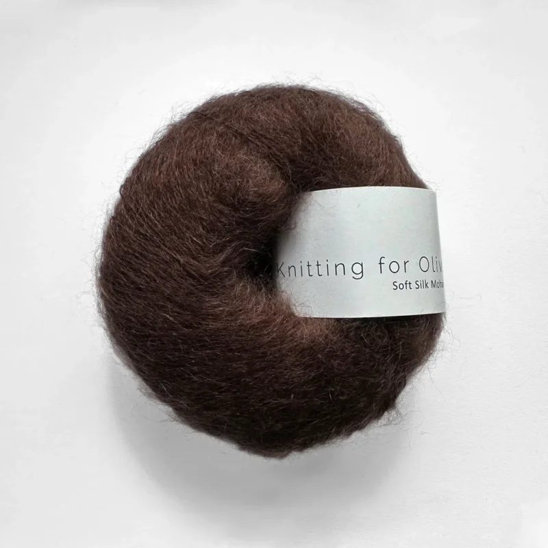 Fri frakt Chocolate / Chokolade - Soft Silk Mohair