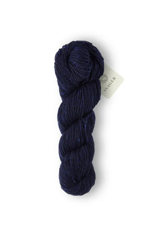 Premium Isager Aran Tweed -Navy