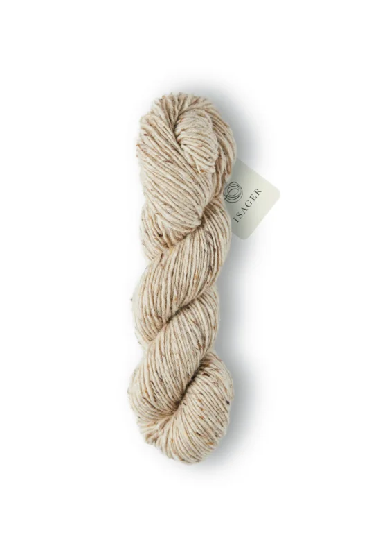 Snabb frakt Isager Aran Tweed -Sand