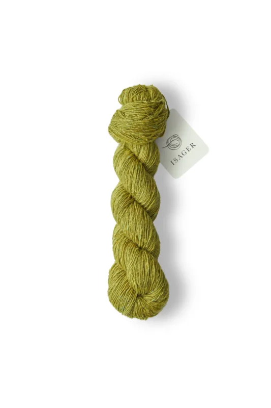 Isager Tweed Lime Bästa pris