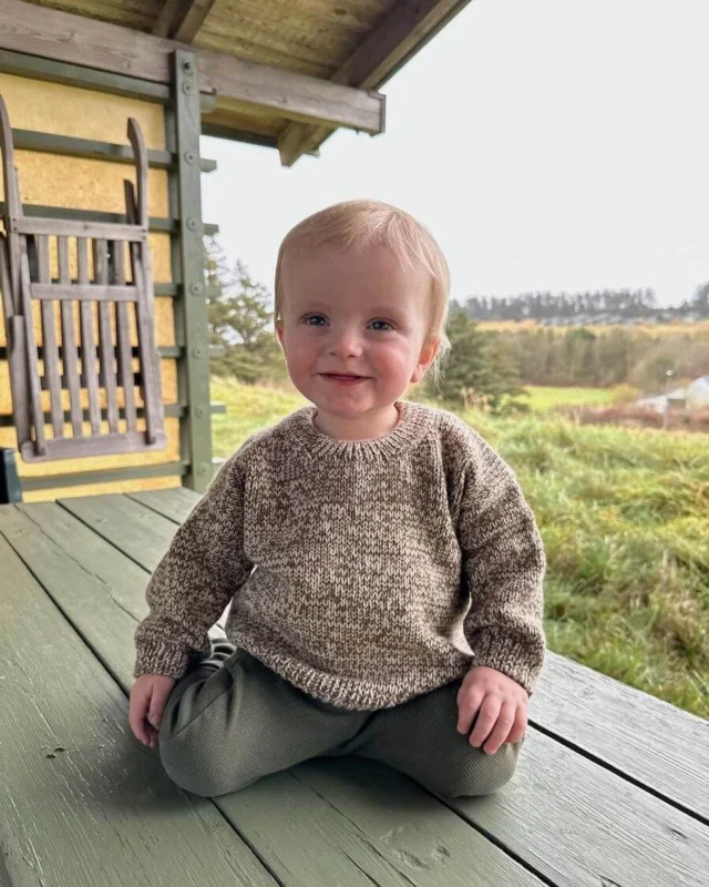 Fri frakt Melange Sweater baby - PetiteKnit