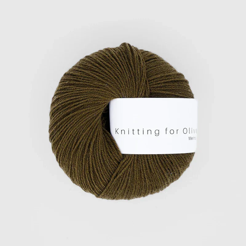 Begränsat erbjudande Olive brown / Olivbrun l- Merino