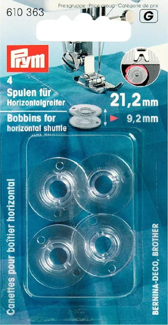 Symaskinsspolar 21,2x9,2mm vit Erbjudande