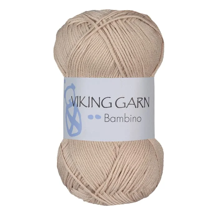 Bambino, bomull & bambu garn 50gr 407 Beige risnedsättning