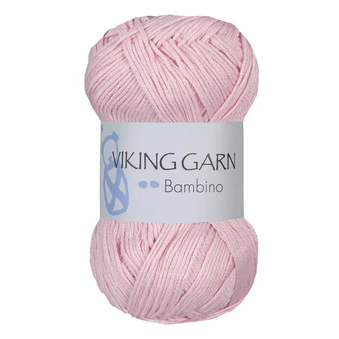 Premium Bambino, bomull & bambu garn 50gr 465 Ljusrosa