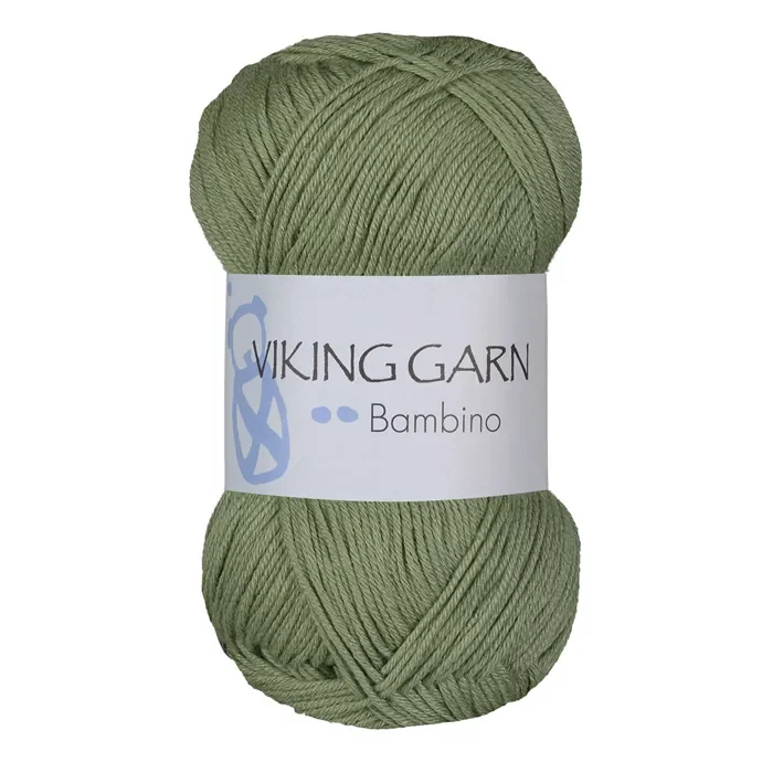 Sänkt pris Bambino, bomull & bambu garn 50gr Grön 434