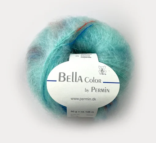 Lågt pris Bella Color flerfärgad mohair Mintgrön 883187