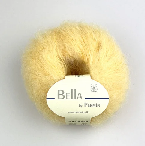 Outlet Bella mohairgarn Gul 883298