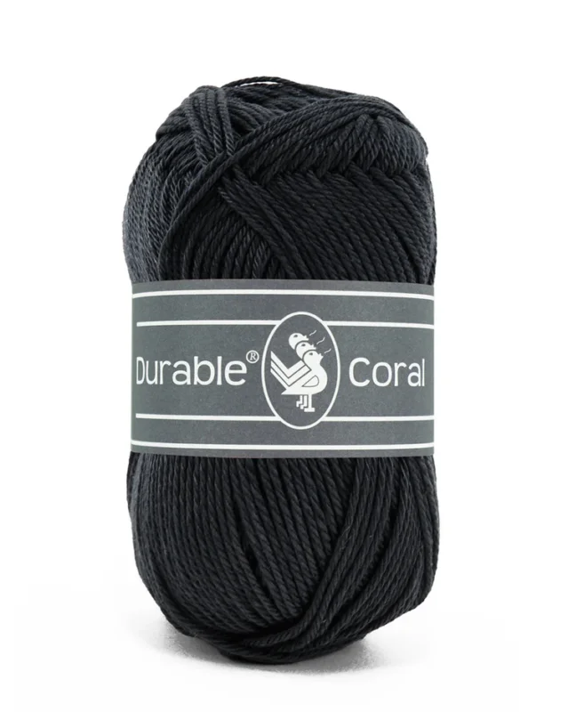 Sista chansen Bomullsgarn, Durable Coral Grafit grå 324