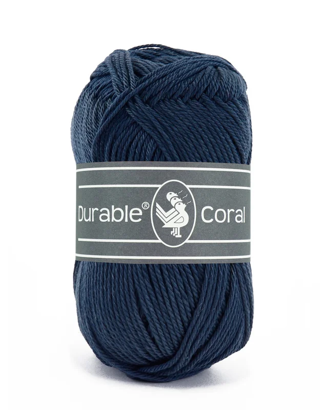 Bomullsgarn, Durable Coral Jeansblå 0370 Premium