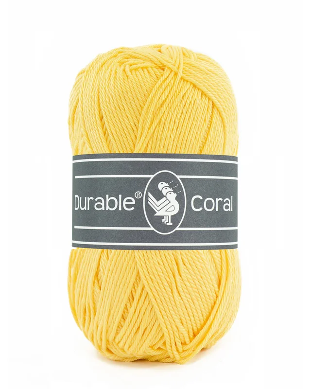Sänkt pris Bomullsgarn, Durable Coral Ljusgul 309