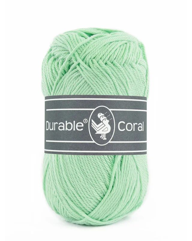 Begränsad tid Bomullsgarn, Durable Coral Mint-grön 2136