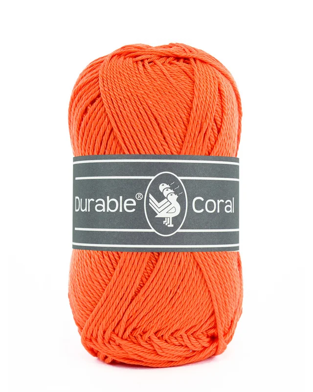 Nyhet Bomullsgarn, Durable Coral Orange 2194