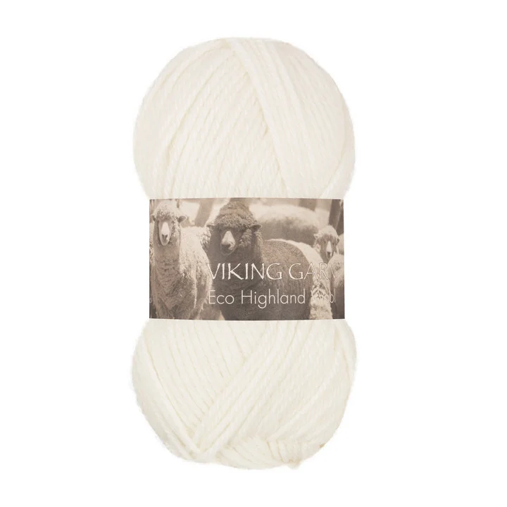 Highland ECO 100% Ull 50gr/110m Vit 200 Nedsatt pris