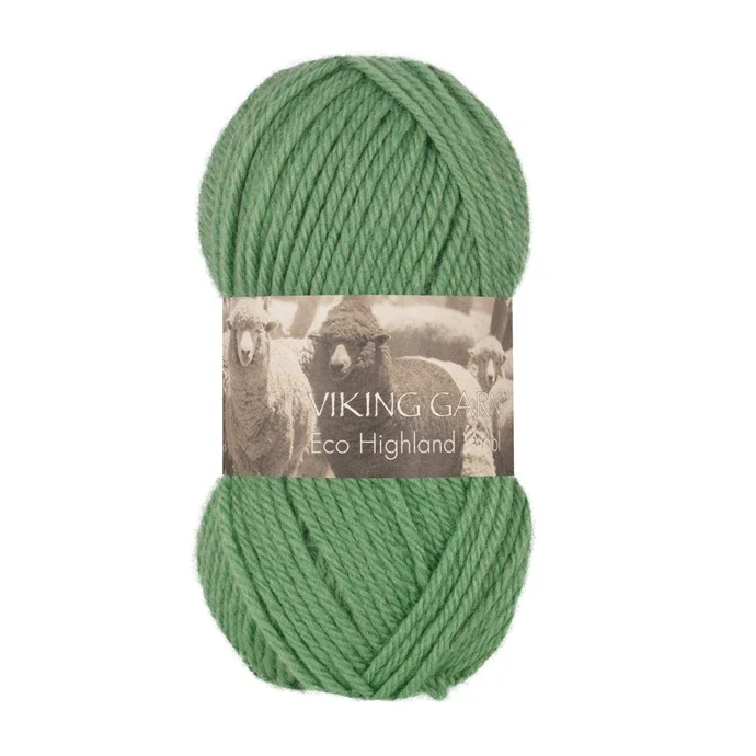 risnedsättning Highland ECO 100% Ull 50gr/110m Äpplegrön 232