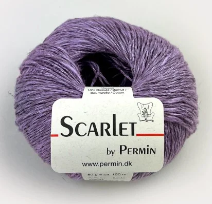 Begränsat antal Scarlet, garn iLin och bomull. Lavendel 043
