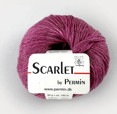 Nyhet Scarlet, garn iLin och bomull. Plommon 049