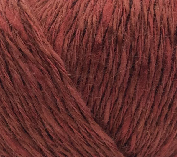 Scarlet, garn iLin och bomull. Röd/brun Kundfavorit