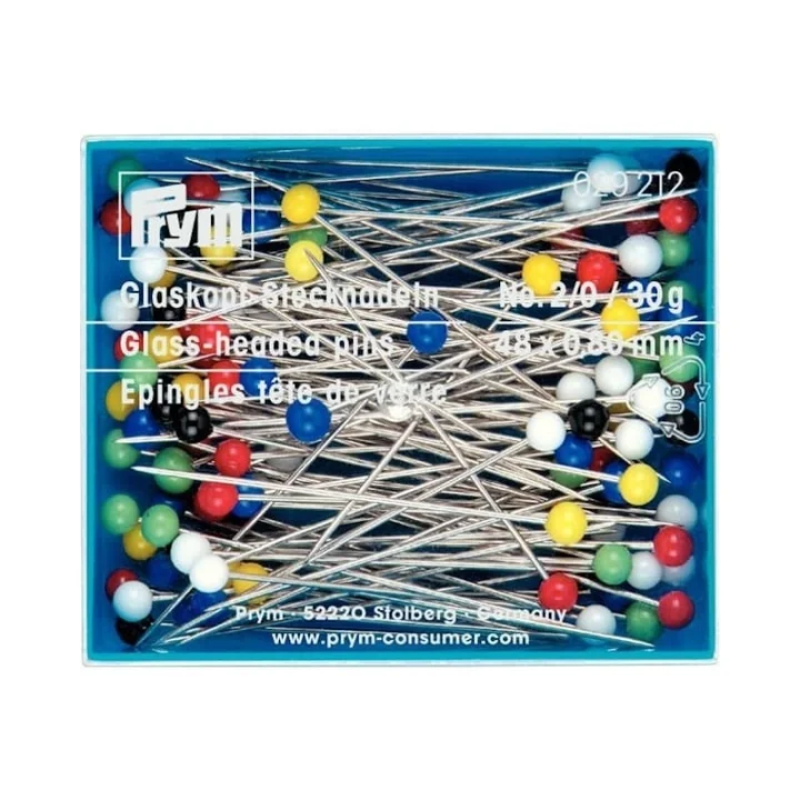 KNAPPNÅL 0.80 x 48 MM GLASHUVUD 30 GR. Rabatter