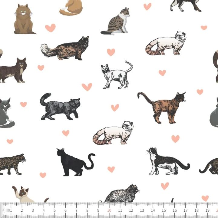 Endast idag Love cats med hjärtan