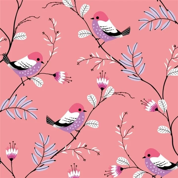 I lager LILA FÅGER KVIST ROSA