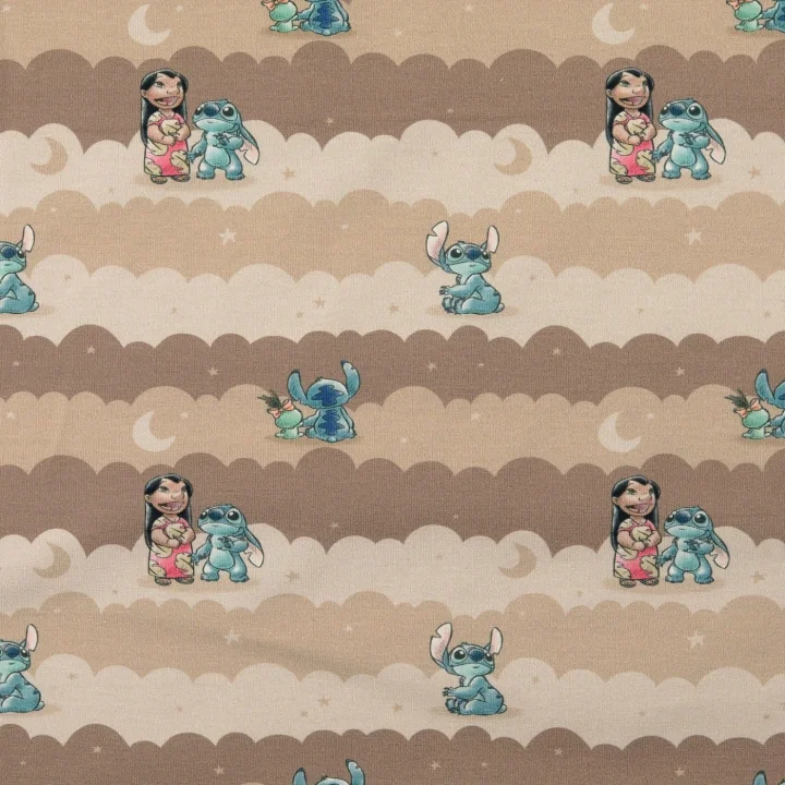 Trikåtyg Lilo & Stitch - Beige botten Handla nu