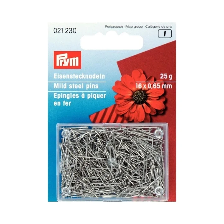 Premium KNAPPNÅL 0.65 x 16 MM SILVER 25 GR.
