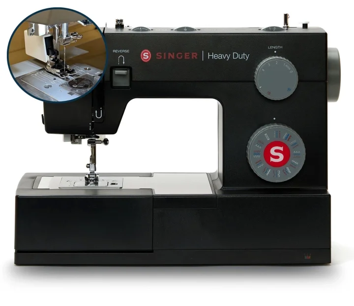 Singer Heavy Duty 4432 Black symaskin med övermatare Snabb frakt