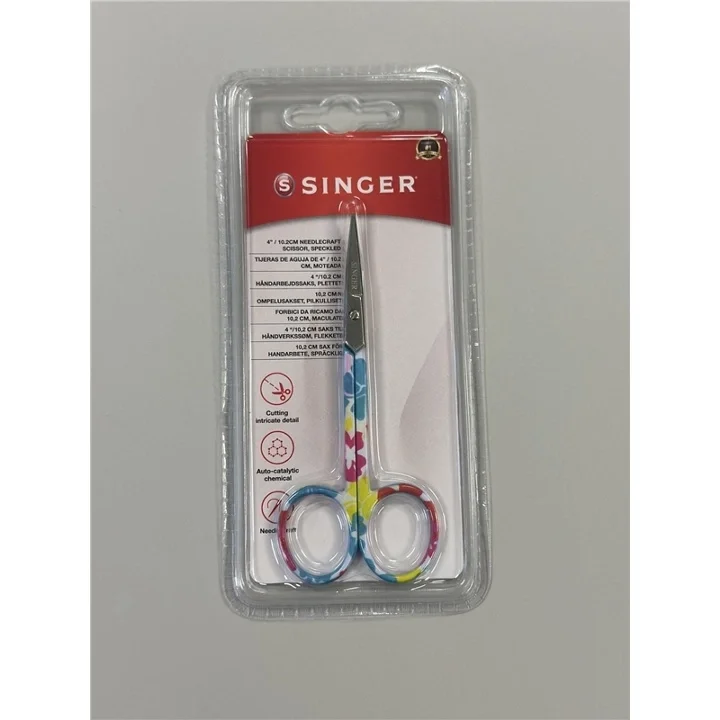 SINGER SAX 10,2cm spräcklig gul rosa blommig Rabatter