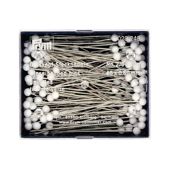 Beställ nu KNAPPNÅL 0.80 x 48 MM GLASHUVUD 30 GRAM
