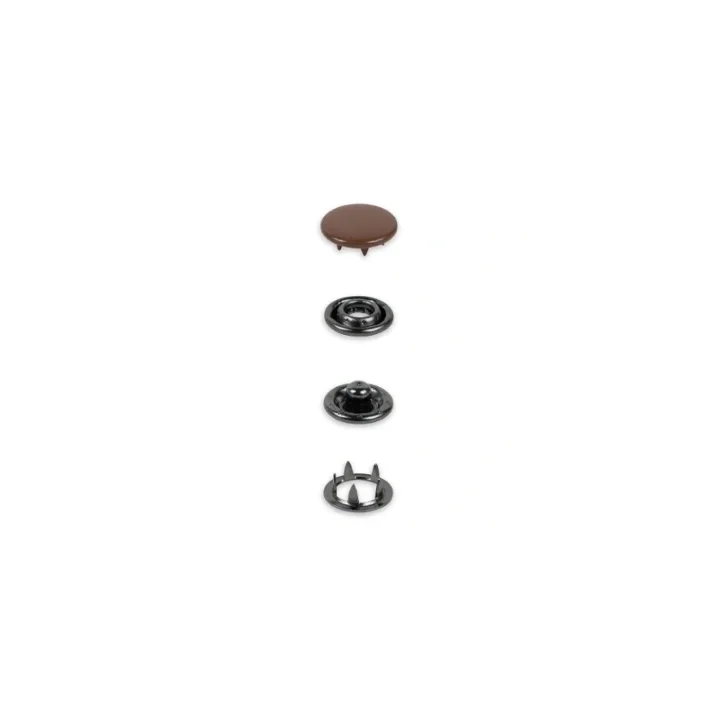 Tryckknappar Jersey, 12 mm, brun 20st Nyhet