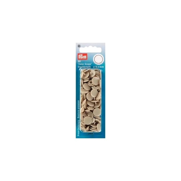 Color Snaps - Tryckknapp, Beige Expressleverans