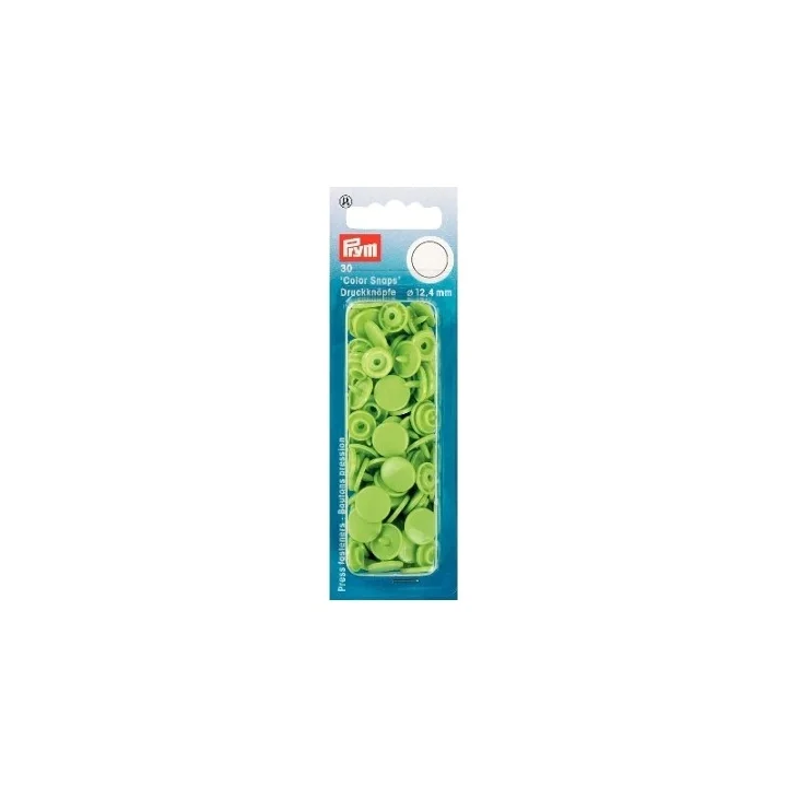 Color Snaps - Tryckknapp, Lime Trygg betalning