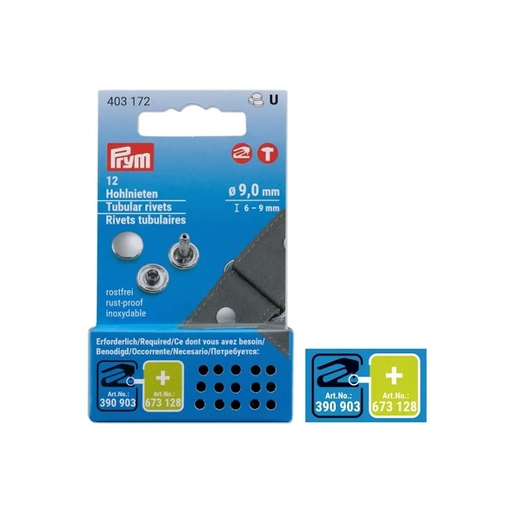 Kundfavorit Rörnitar, 6-9mm, silverfärgade, 12 st