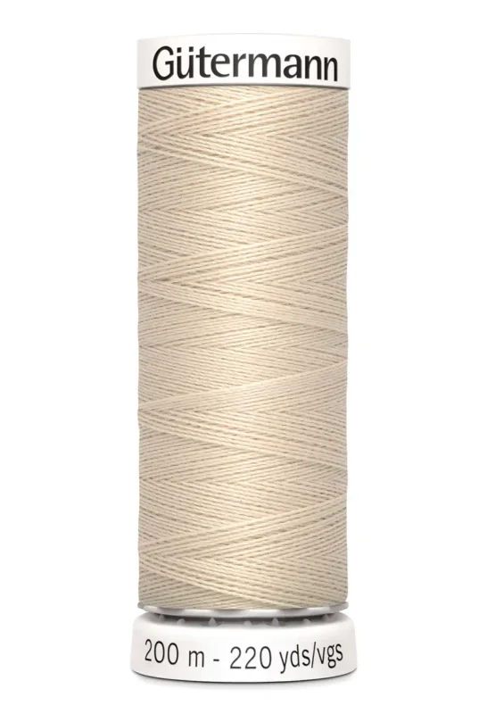 Polyestertråd 200 m Ljusbeige / 169 Kampanj