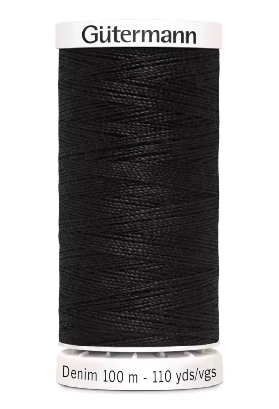 Gütermann Denim Svart / 1000 Nyhet