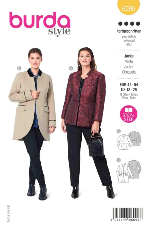 Burda Mönster 6096 - Jacka med peplum Rea
